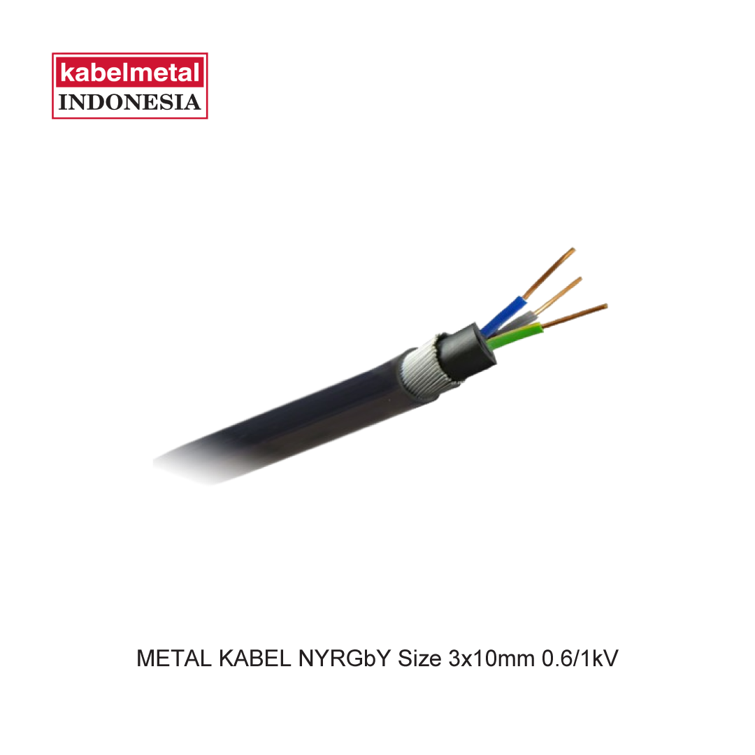 METAL CABLE NYRGbY Size 3x10mm 0.6/1kV