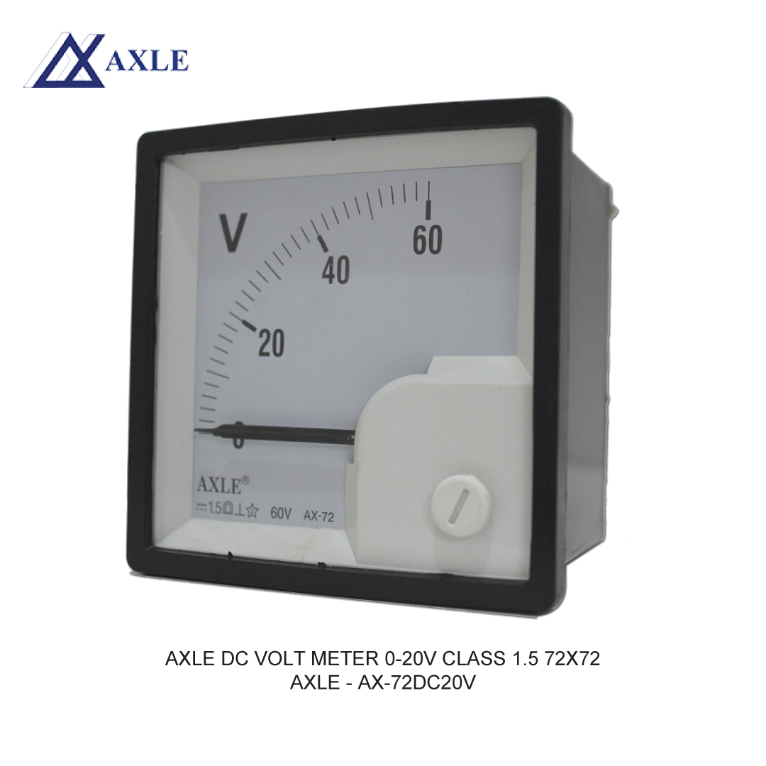 AXLE DC VOLT METER 0-20V CLASS 1.5 72X72