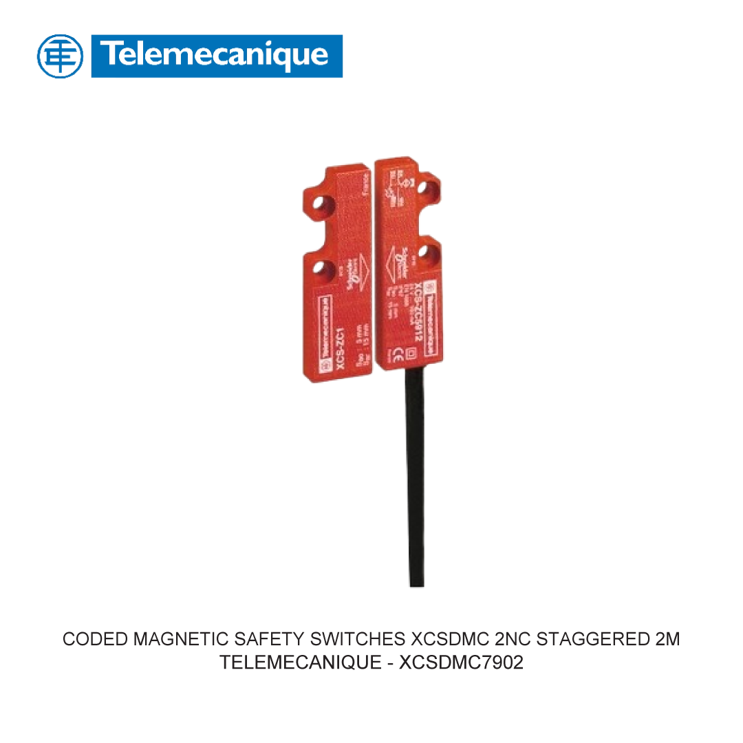 CODED MAGNETIC SAFETY SWITCHES XCSDMC 2NC STAGGERED 2M