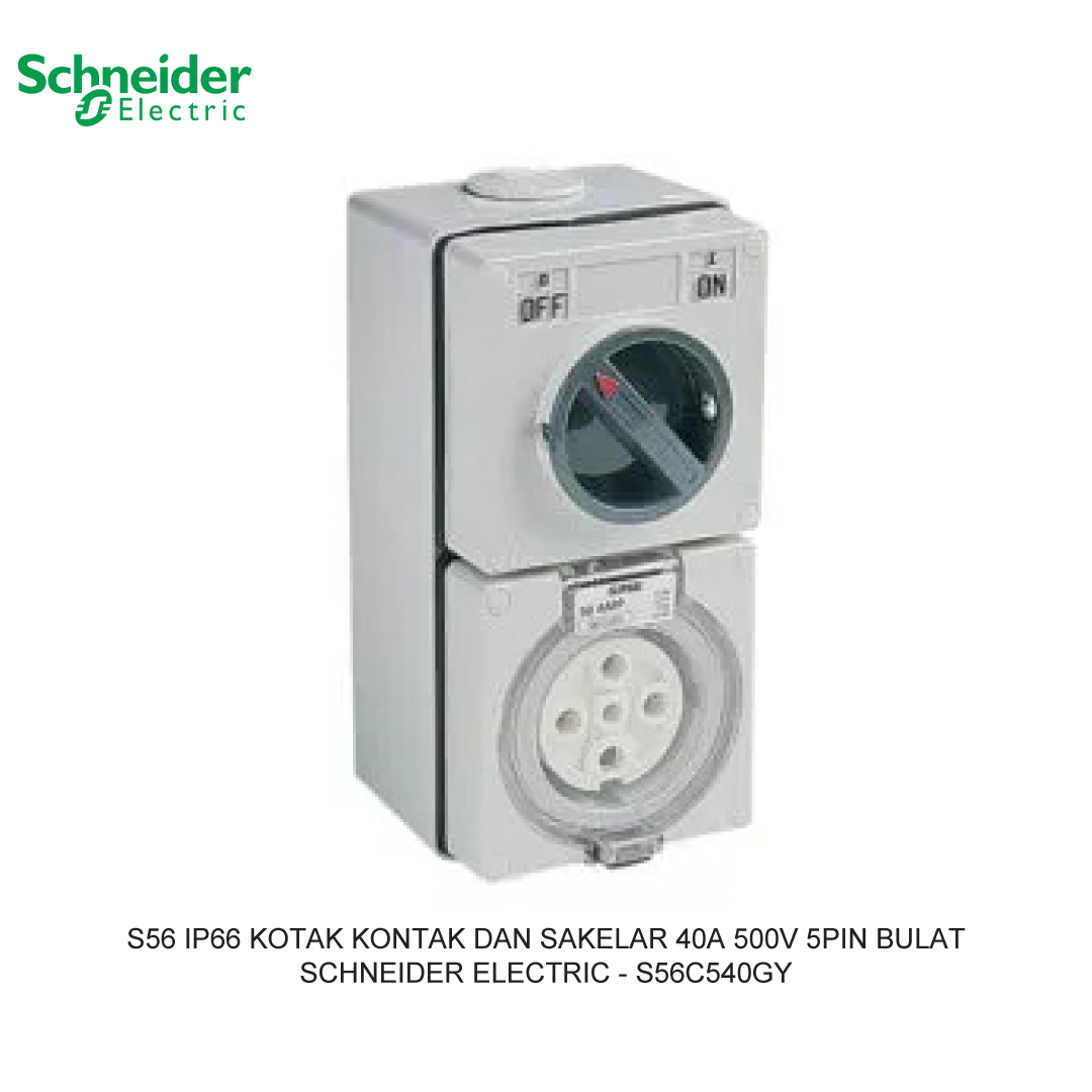 S56 IP66 KOTAK KONTAK DAN SAKELAR 40A 500V 5PIN BULAT