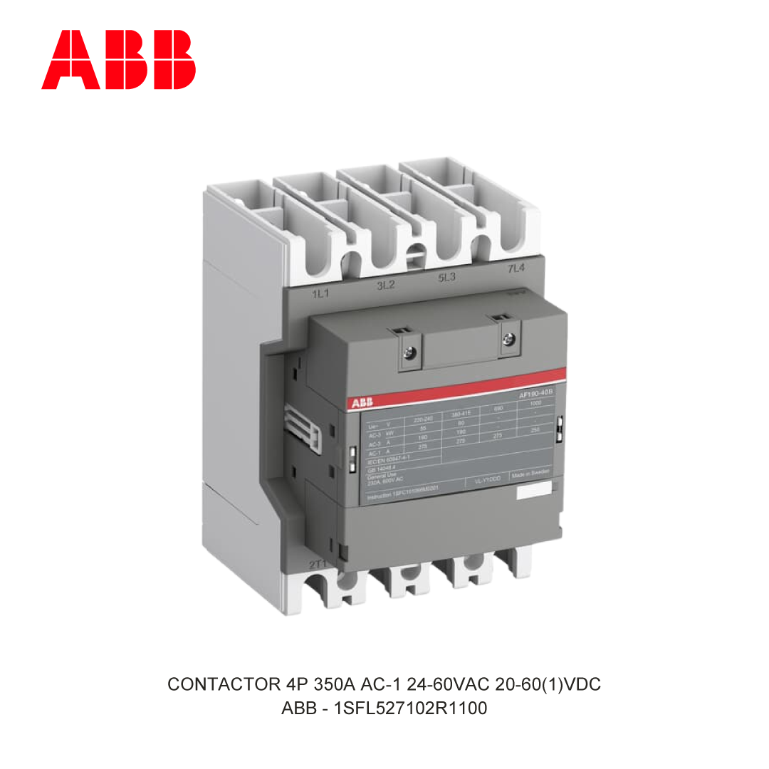 CONTACTOR 4P 350A AC-1 24-60VAC 20-60(1)VDC