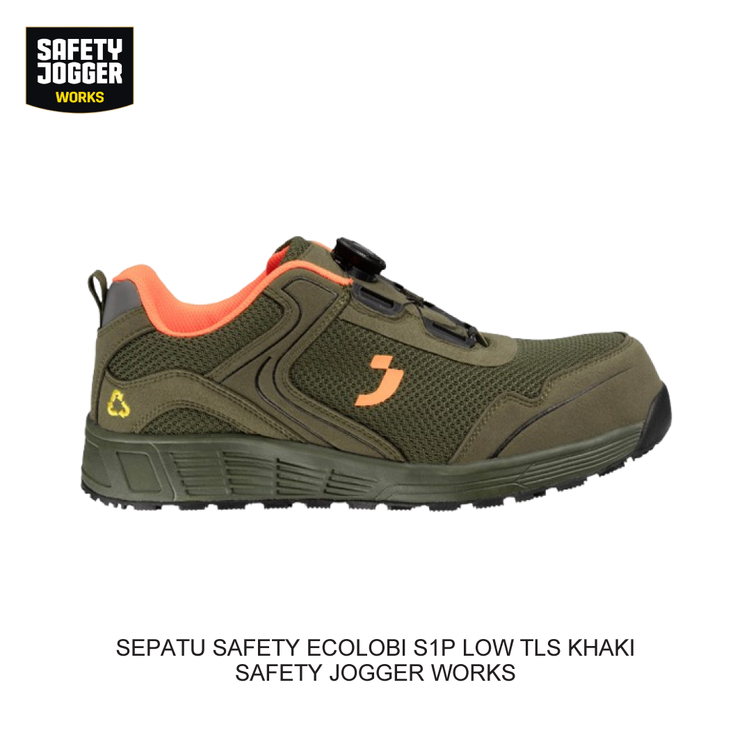 SEPATU SAFETY ECOLOBI S1P LOW TLS KHAKI