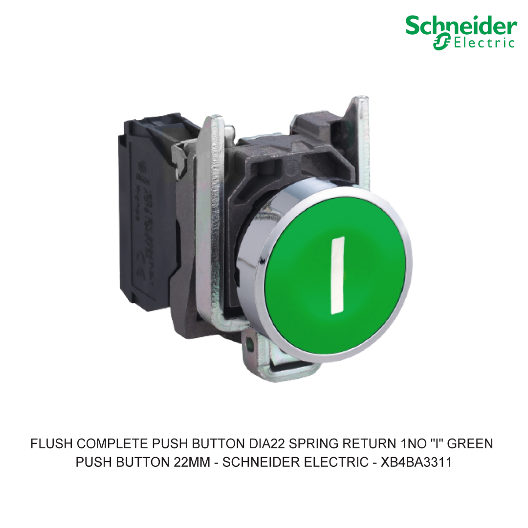 FLUSH COMPLETE PUSH BUTTON DIA22 SPRING RETURN 1NO