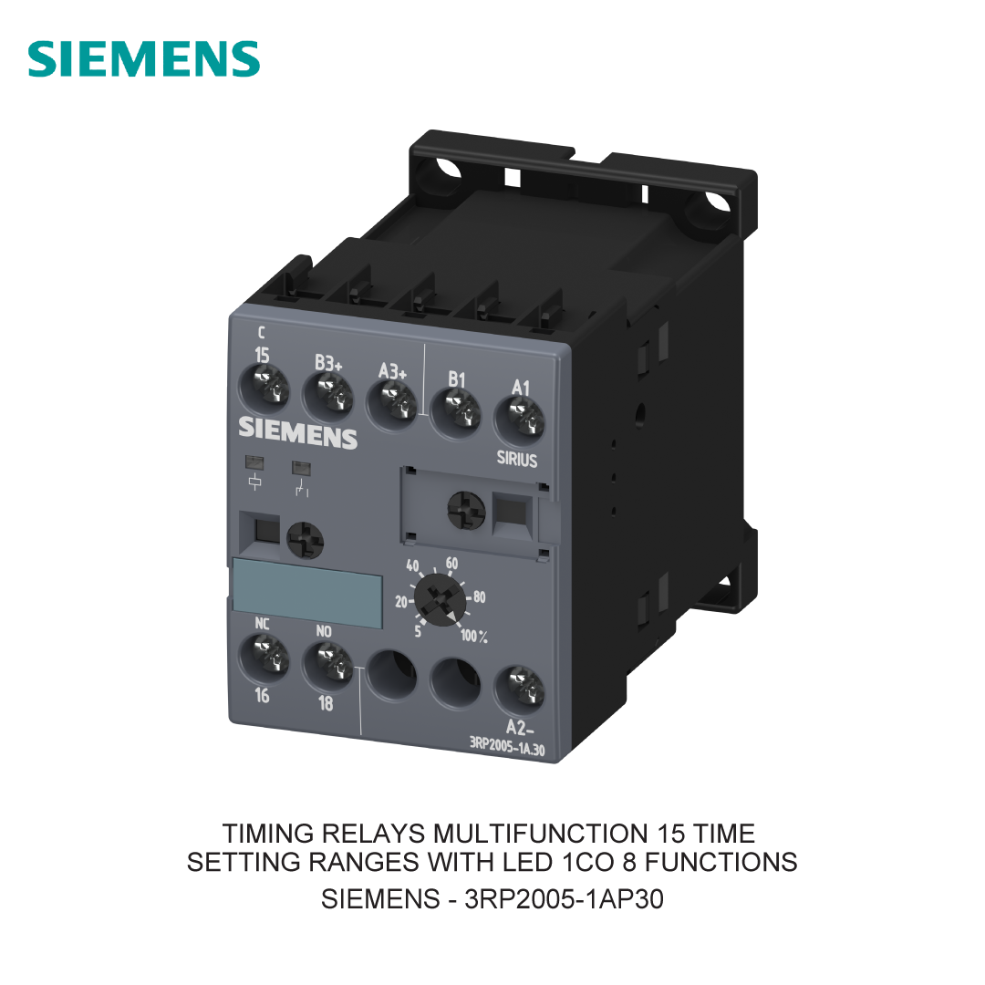 TIMING RELAYS MULTIFUNCTION 15 TIME SETTING RANGES WITH LED 1CO 8 FUNCTIONS