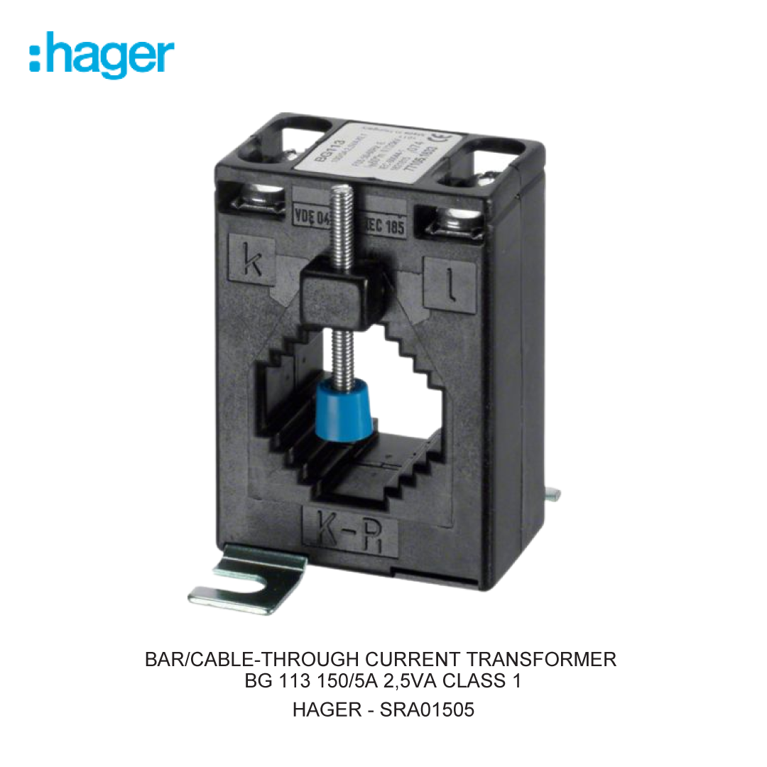 BAR/CABLE-THROUGH CURRENT TRANSFORMER BG 113 150/5A 2,5VA CLASS 1