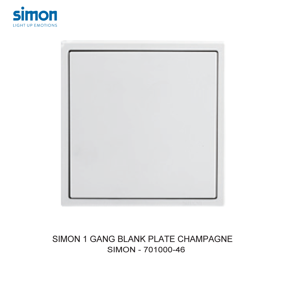 SIMON i7 1 GANG BLANK PLATE CHAMPAGNE