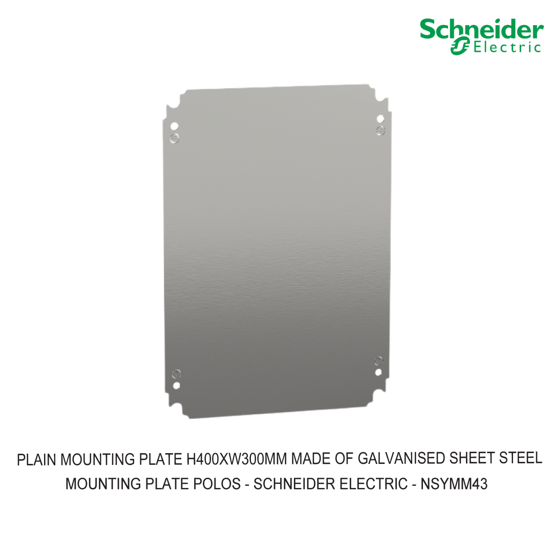 PLAIN MOUNTING PLATE H400XW300MM MADE OF GALVANISED SHEET STEEL