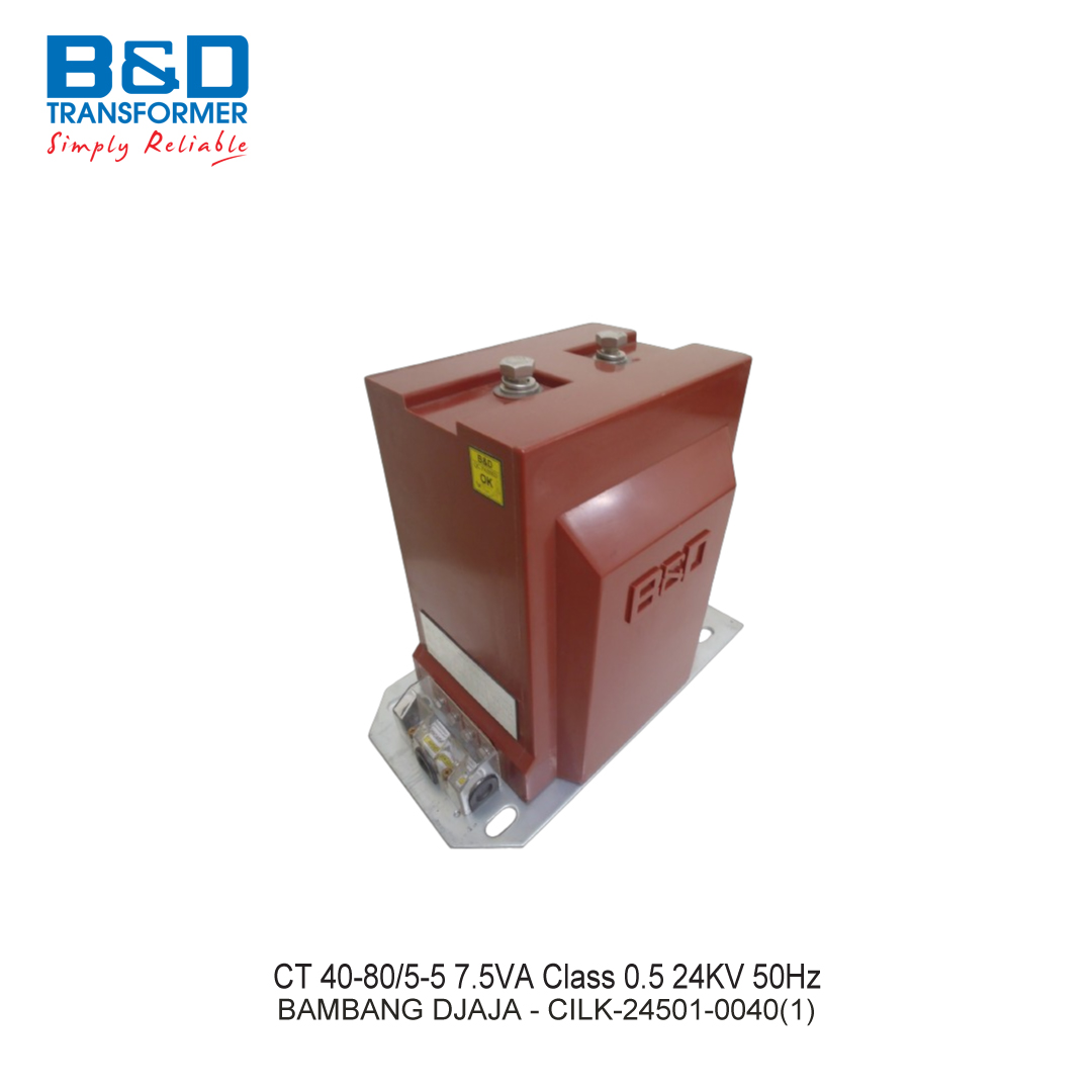 CT 40-80/5-5 7.5VA Class 0.5 24KV 50Hz