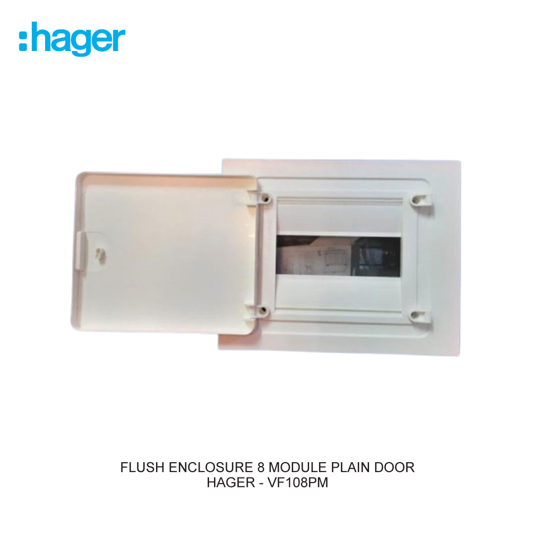 FLUSH ENCLOSURE 8 MODULE PLAIN DOOR