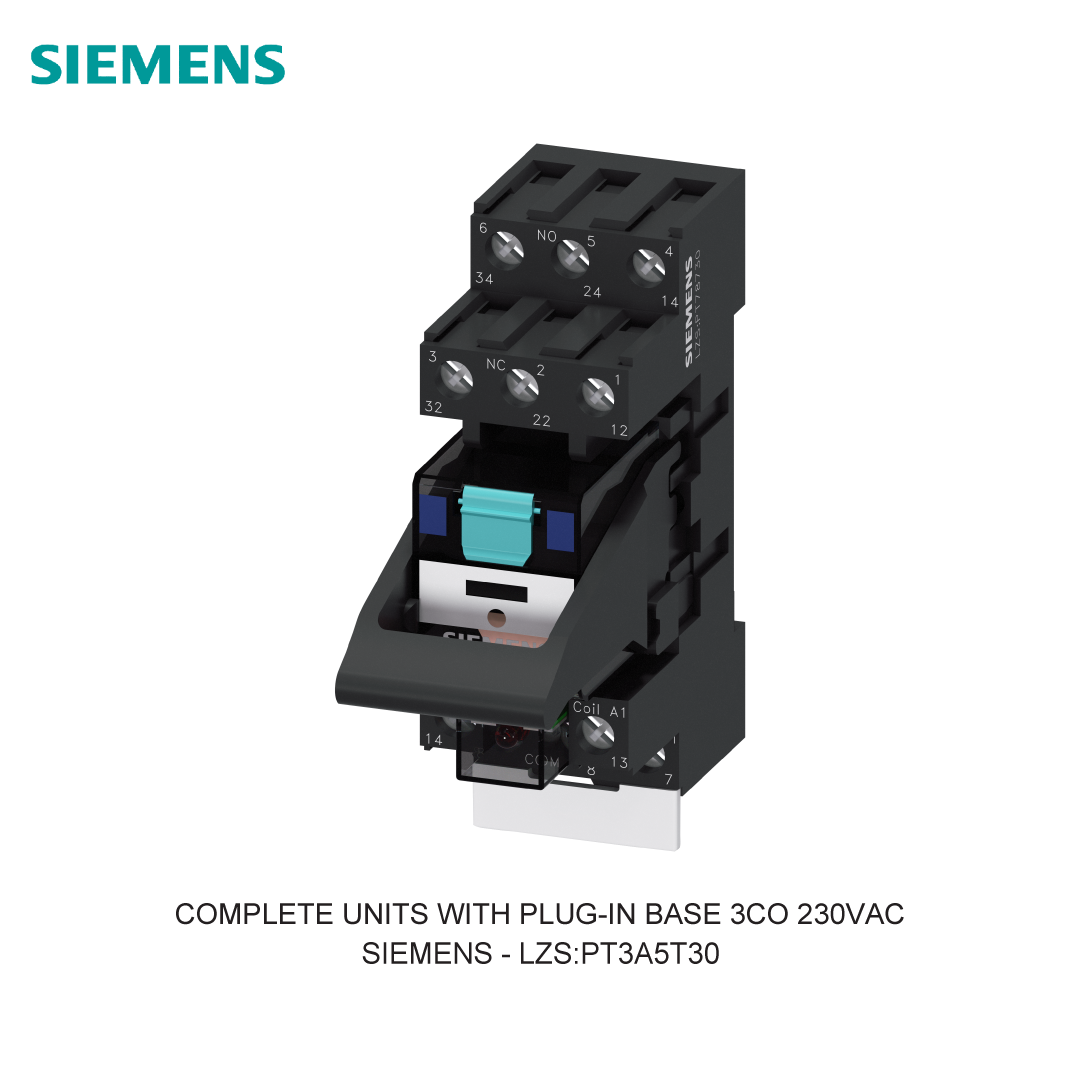 COMPLETE UNITS WITH PLUG-IN BASE 3CO 230VAC
