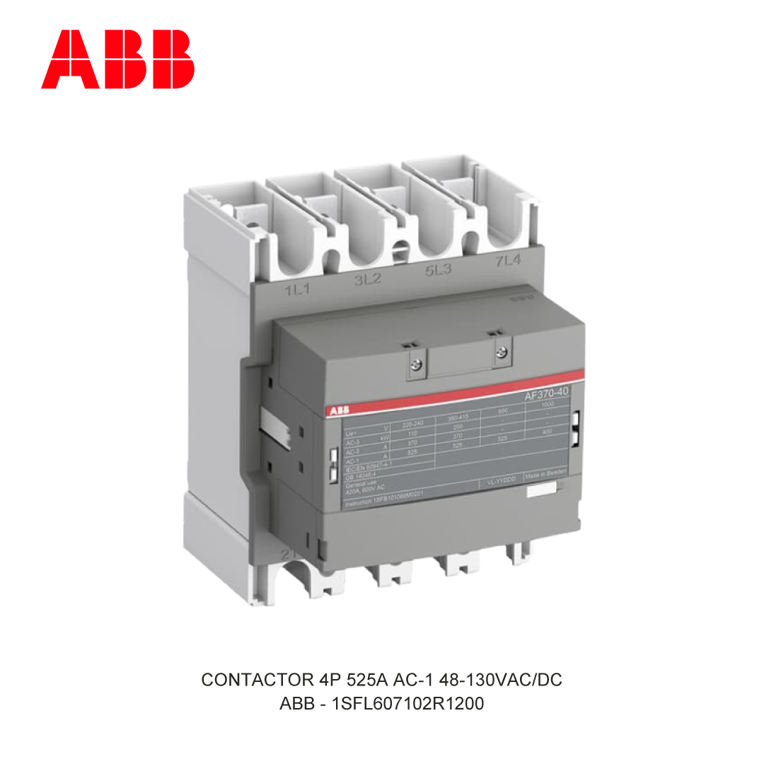 CONTACTOR 4P 525A AC-1 48-130V AC/DC