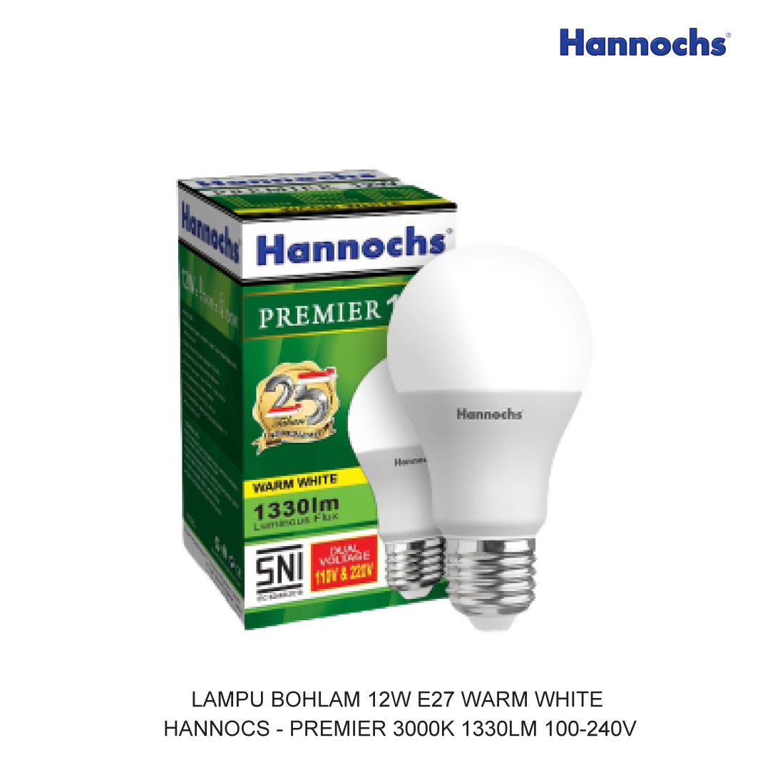 LAMPU BOHLAM 12W E27 WARM WHITE HANNOCHS