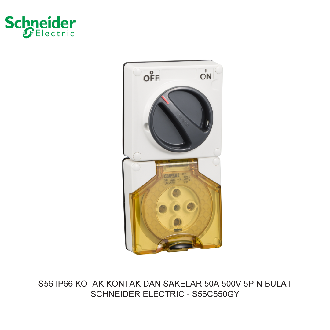 S56 IP66 KOTAK KONTAK DAN SAKELAR 50A 500V 5PIN BULAT