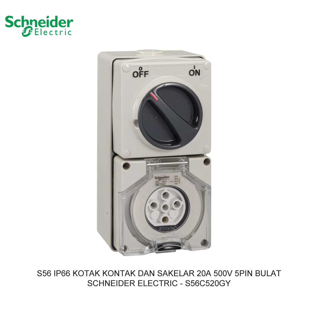 S56 IP66 KOTAK KONTAK DAN SAKELAR 20A 500V 5PIN BULAT