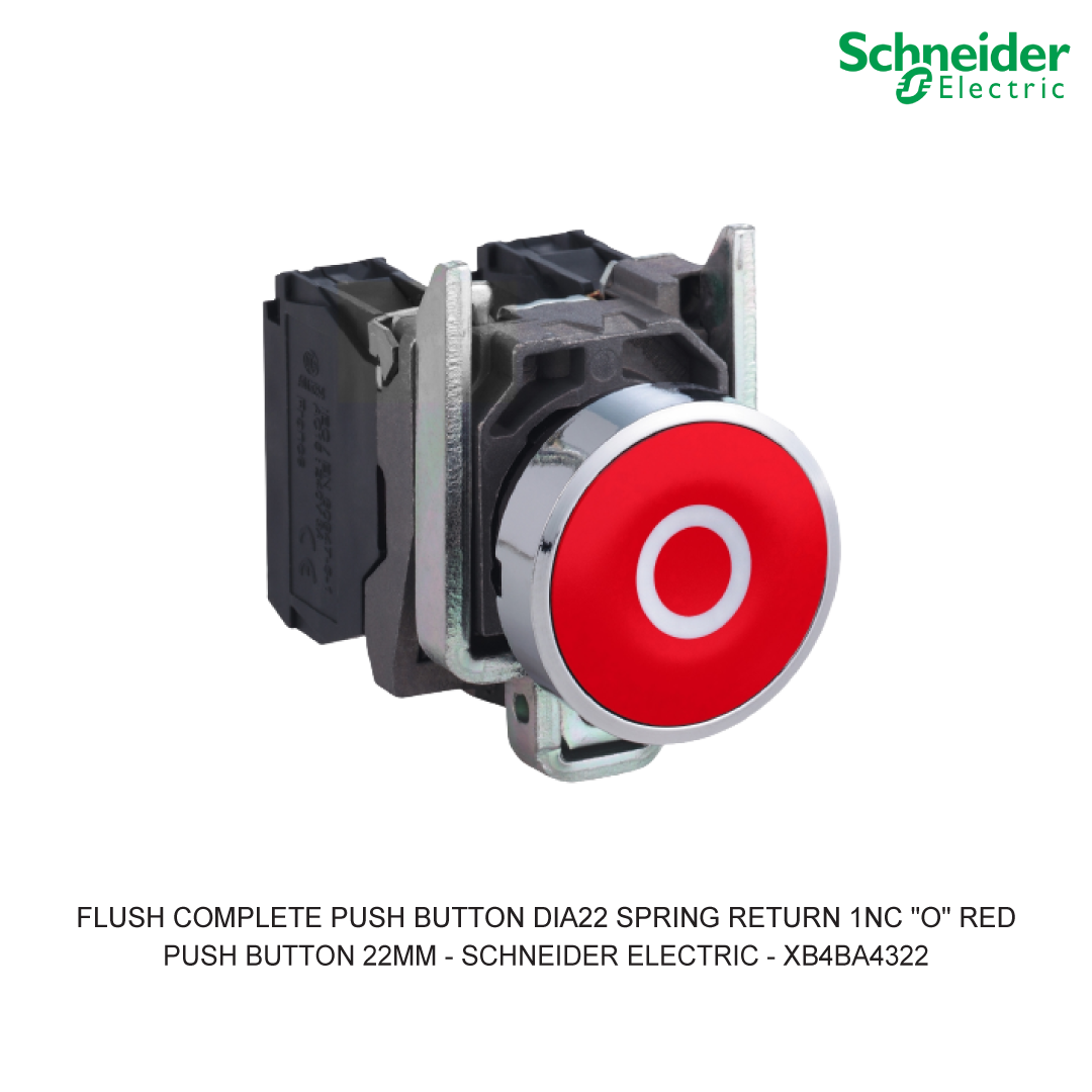 FLUSH COMPLETE PUSH BUTTON DIA22 SPRING RETURN 1NC