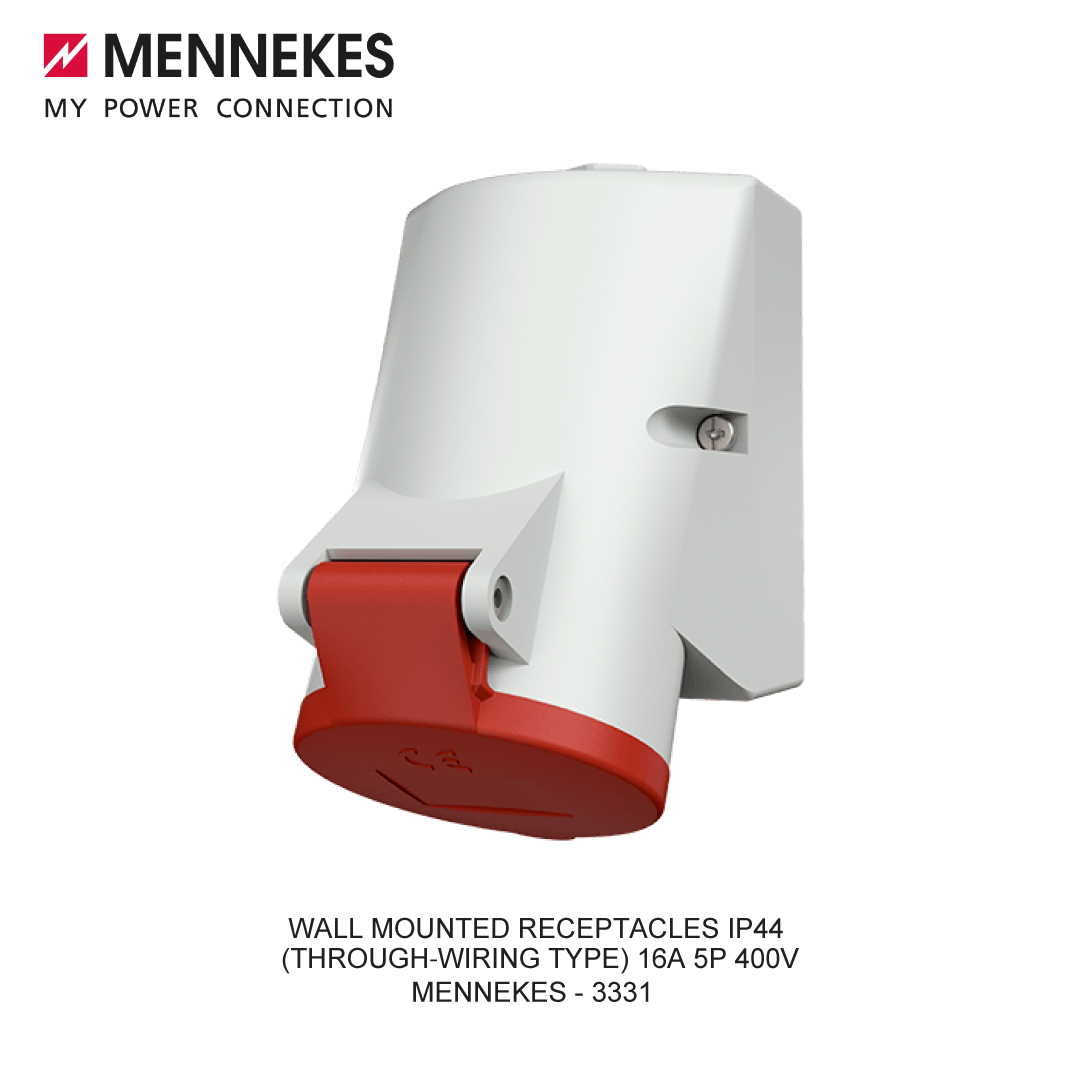 WALL MOUNTED RECEPTACLES IP44 (THROUGH-WIRING TYPE) 16A 5P 400V