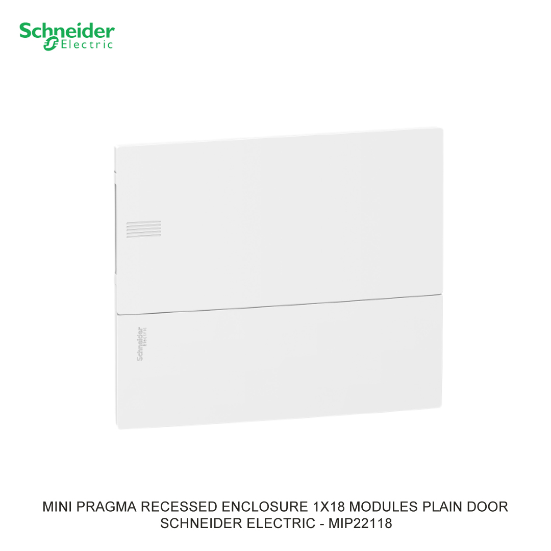 MINI PRAGMA RECESSED ENCLOSURE 1X18 MODULES PLAIN DOOR