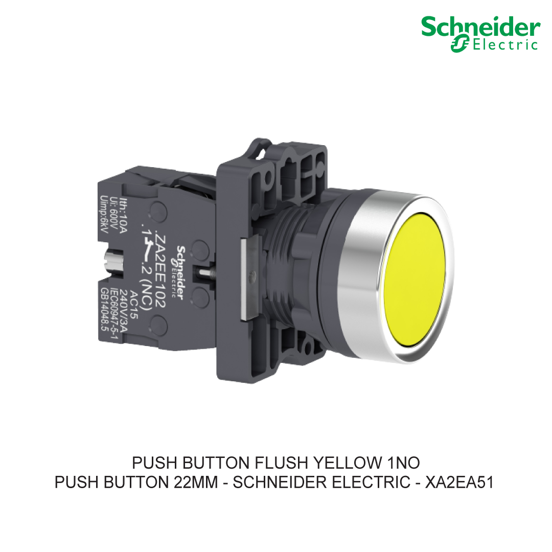 PUSH BUTTON FLUSH YELLOW 1NO