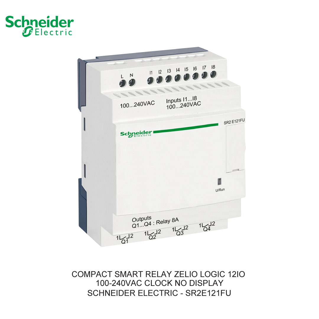 COMPACT SMART RELAY ZELIO LOGIC 12IO 100-240VAC CLOCK NO DISPLAY
