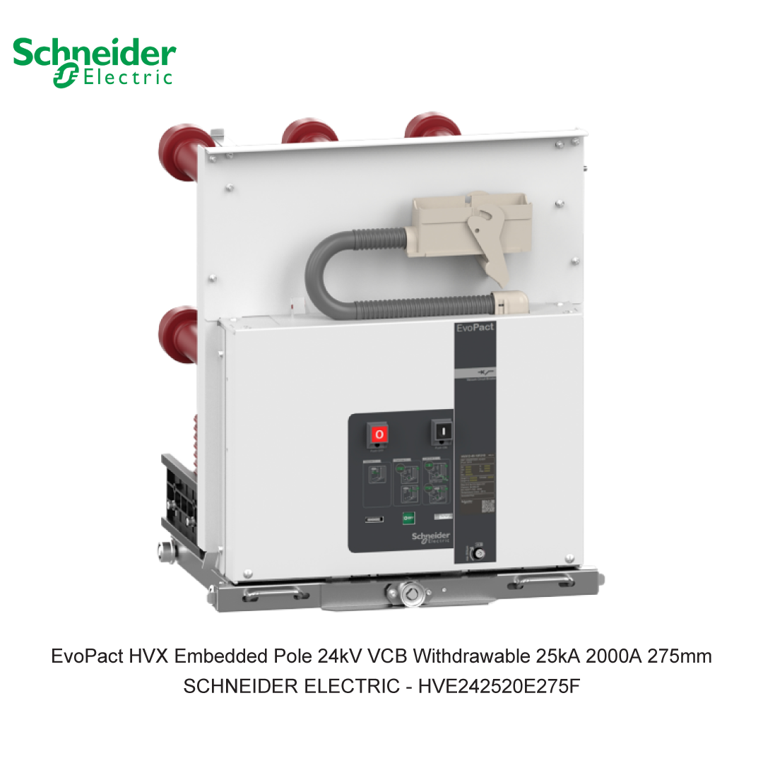 EvoPact HVX Embedded Pole 24kV VCB Withdrawable 25kA 2000A 275mm