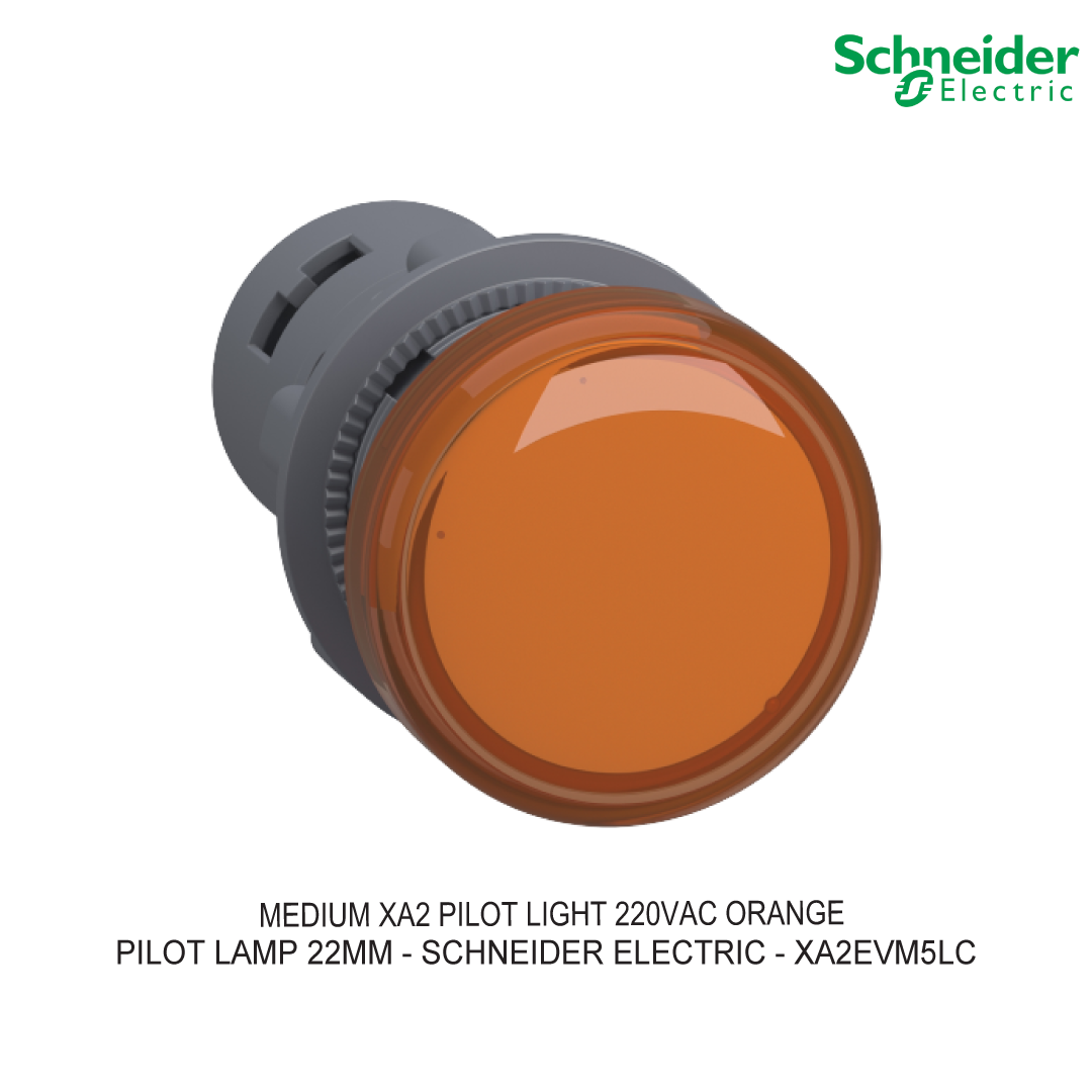 MEDIUM XA2 PILOT LIGHT 220VAC ORANGE